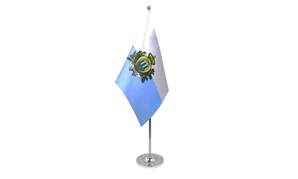 San Marino Crest Satin Table Flag